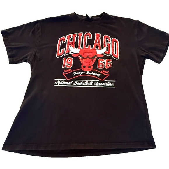 Ultra Game Chicago Bulls 1966 NBA Men's Black T-shirt;‎ Size M - Picture 1 of 4